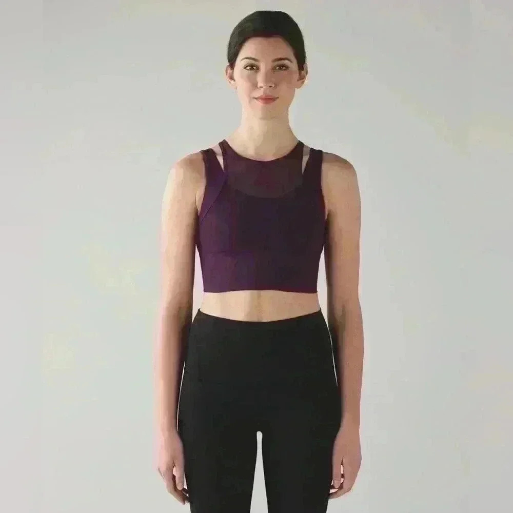 Lululemon Double Tap Bra II size 6 
Darkest Magenta